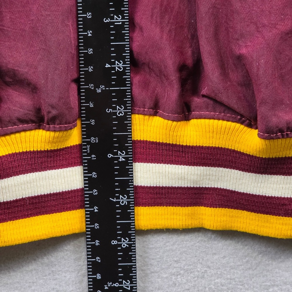 Vintage Starter Chicago Wolves AHL Hockey Jacket Maroon Fitted Wind Mens Large - Picture 8 of 9